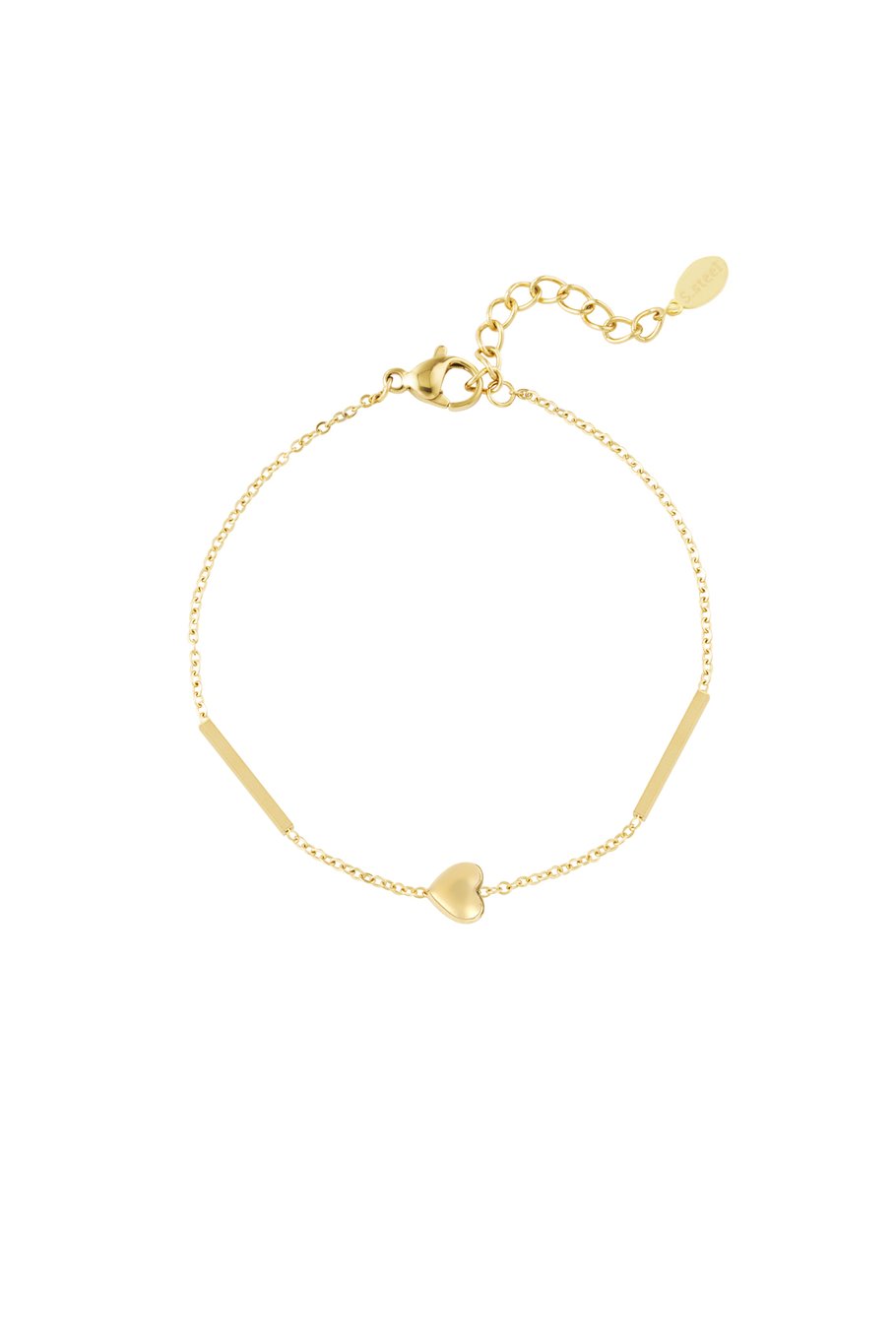 ARMBAND SIMPLE HEART - GOUD