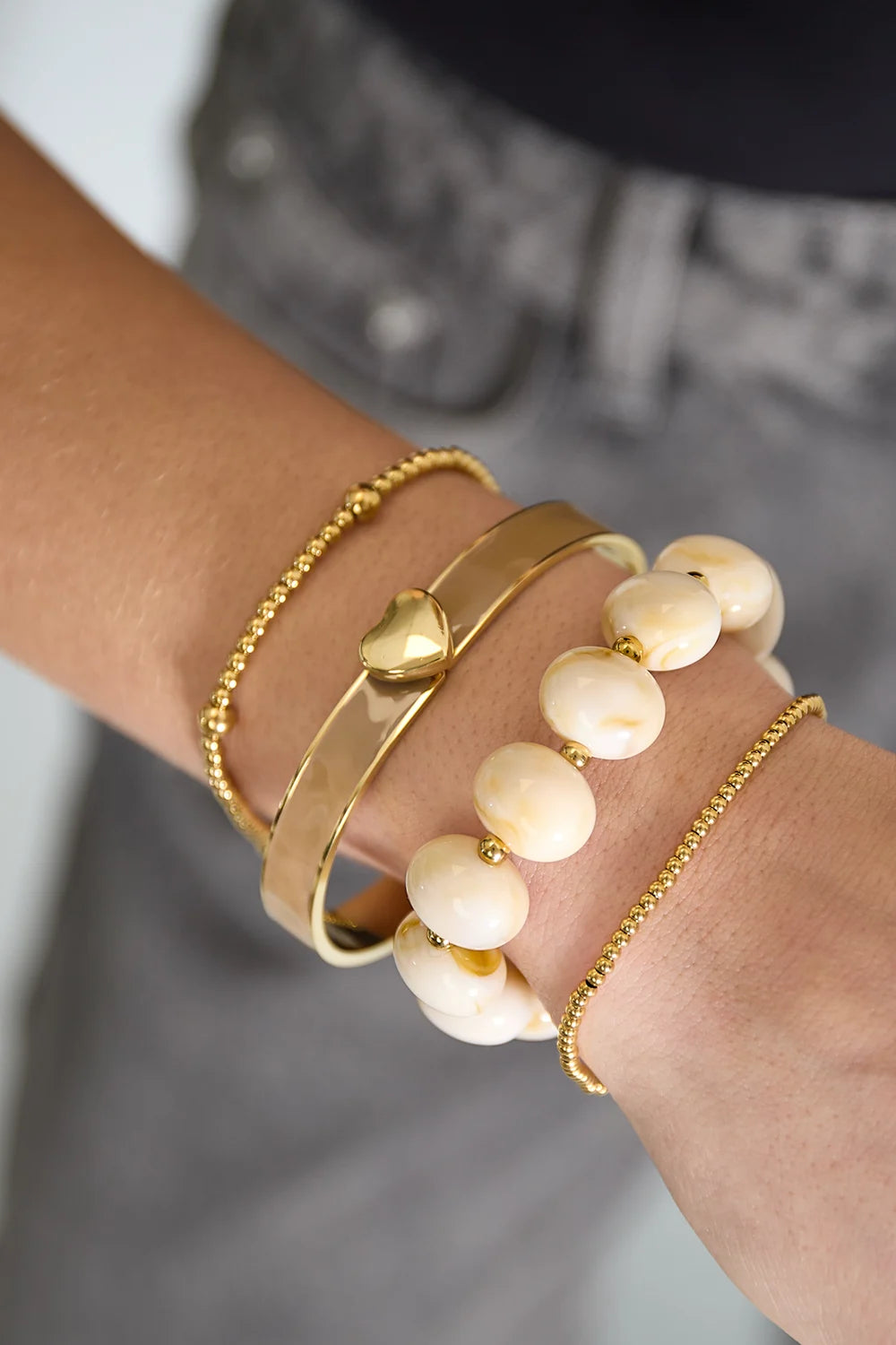 BEAD BRACELET - OFF WHITE