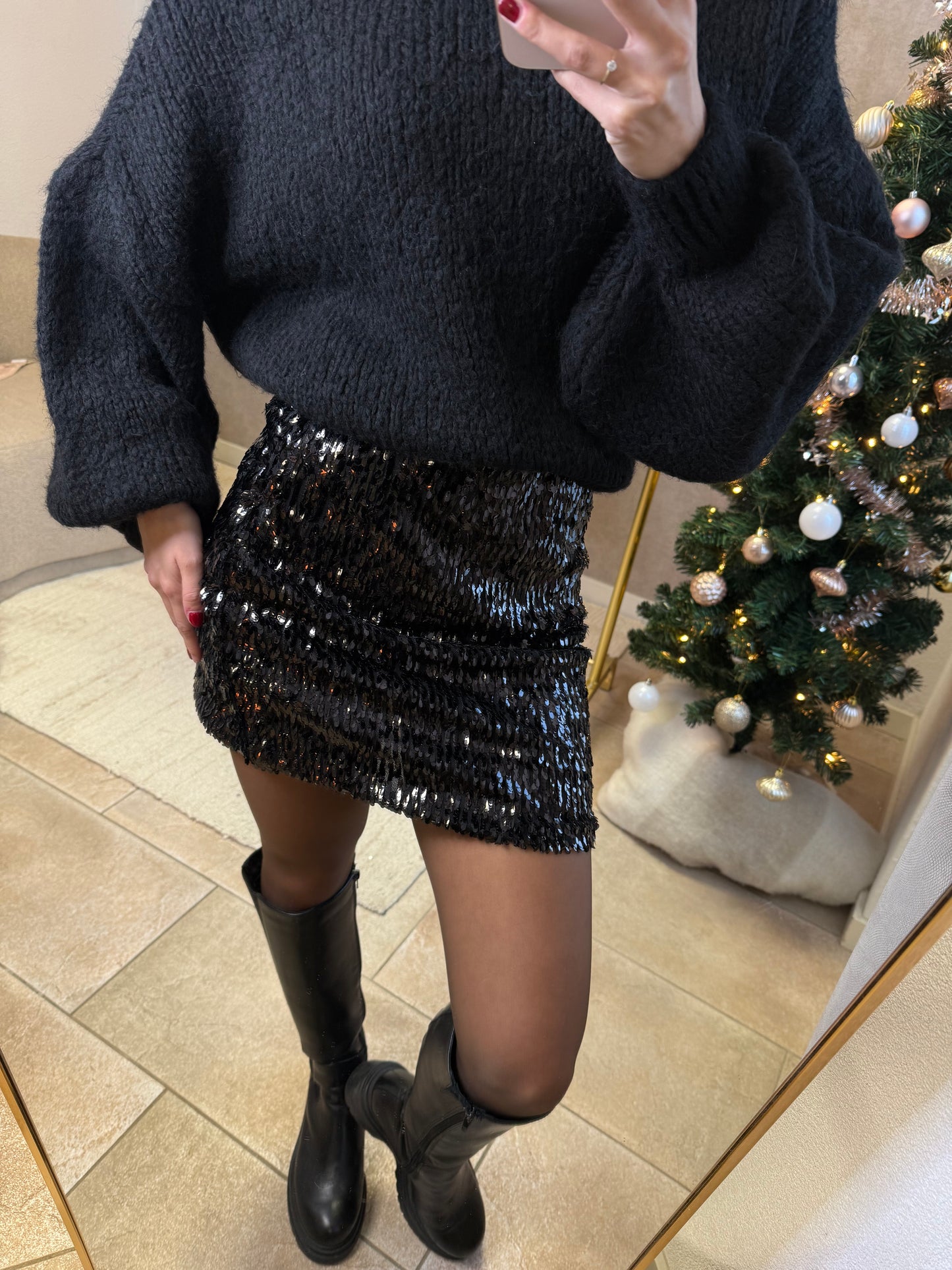 SPARKLE SKIRT - BLACK