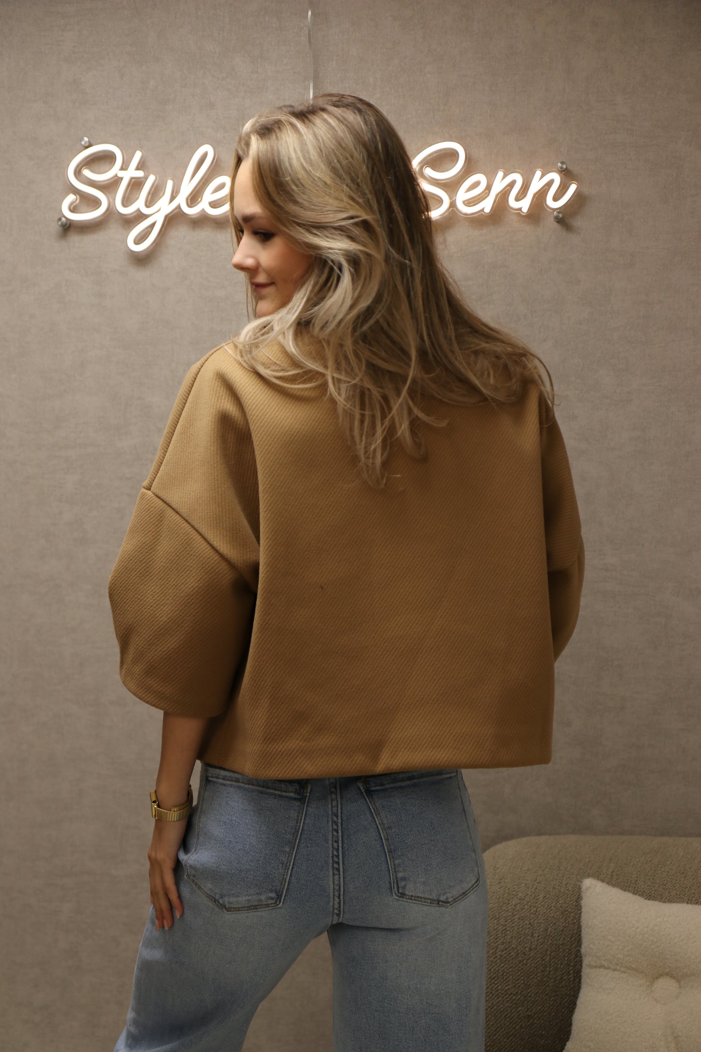 DANA CROPPED JACKET BROWN