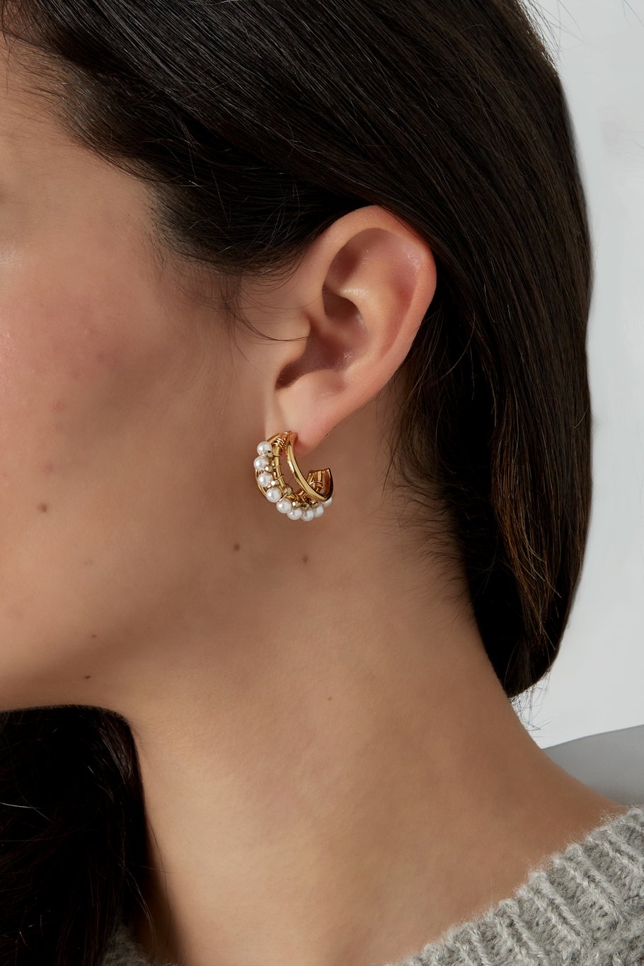 OORBELLEN PEARL STATEMENT - GOUD