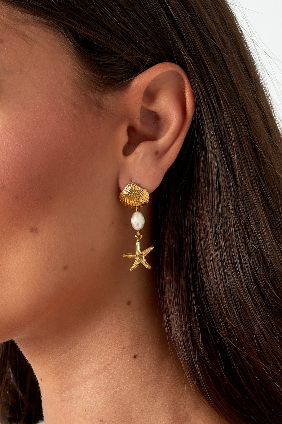 OORBELLEN SEA LIFE - GOUD