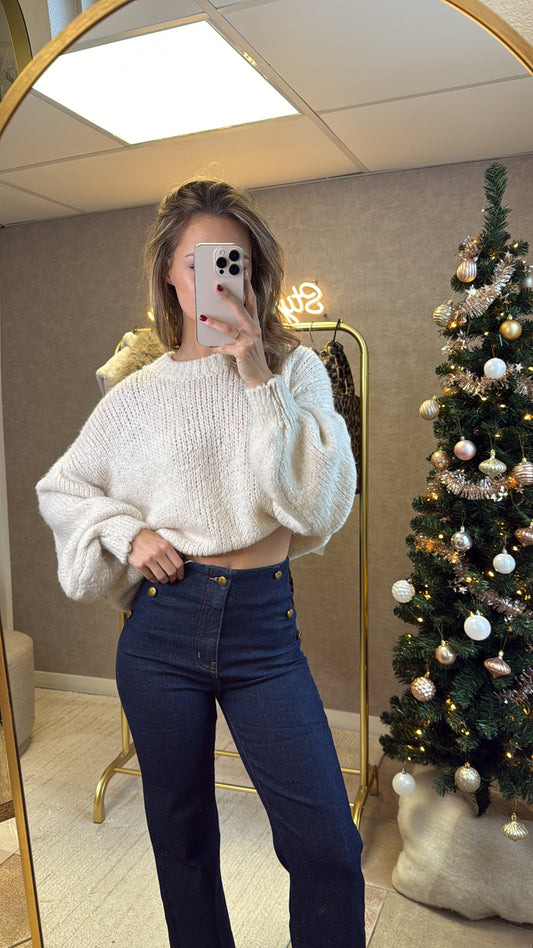CHUNKY COZY OVERSIZED KNIT-WHITE