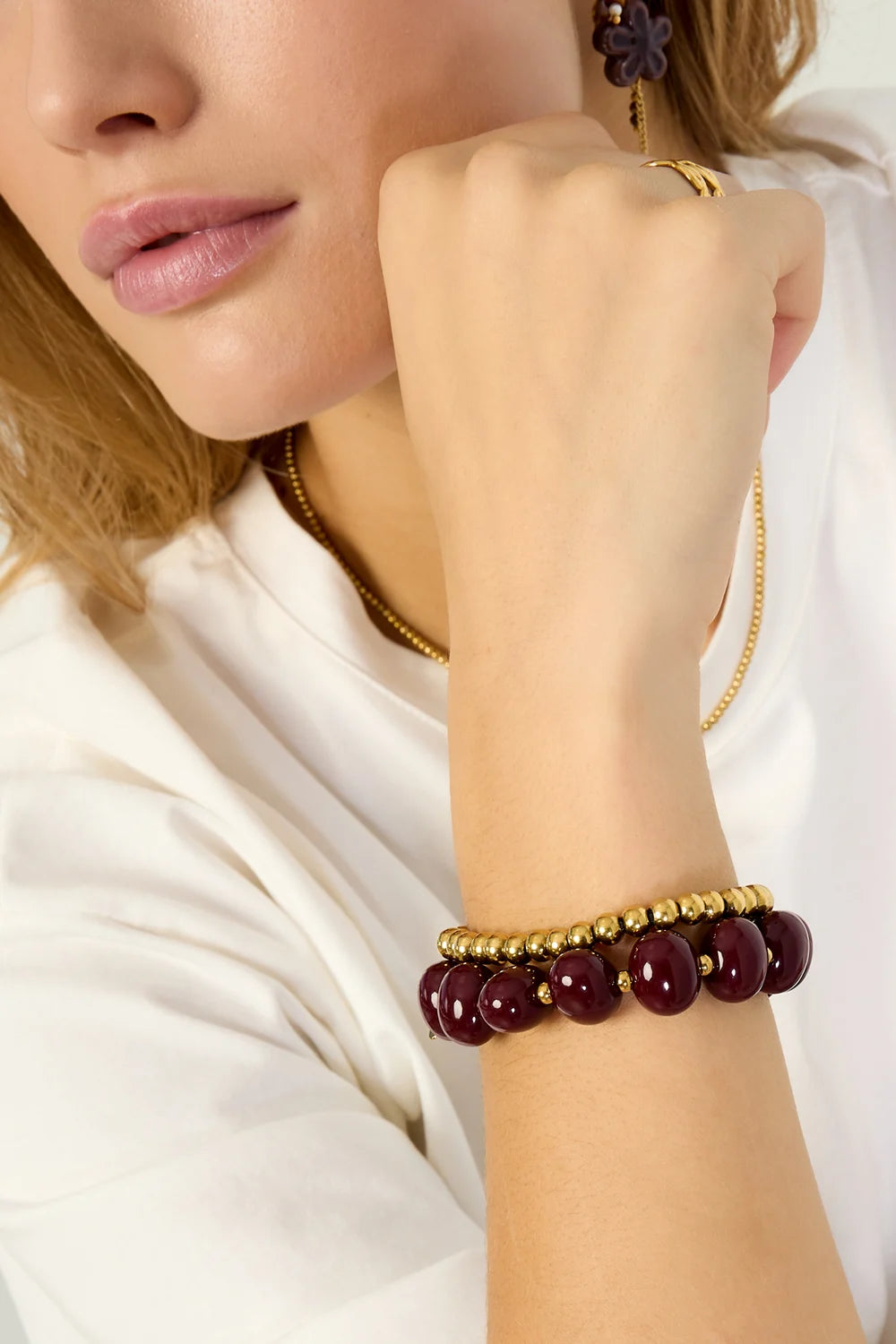 BEAD BRACELET - RED